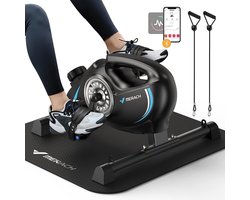 Pedaaltrainer voor Senioren en Thuisgebruik - Ruimtebesparende Mini-Hometrainer met Weerstandsbanden en Antislipmat