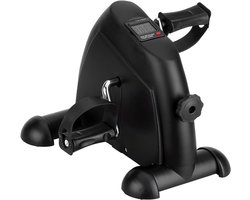 Quvo® Bureaufiets – Deskbike Met LCD-Display – Stoelfiets Bewegingstrainer – Bureau Fiets Met Instelbare Weerstand – Mini Hometrainer Incl. Bevestigingsband - Zwart - ‎41 x 35 x 31 cm