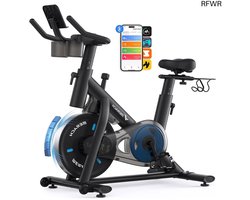 RFWR® Hometrainer voor Thuis Gym - Stationaire Fiets met Exclusieve App en 135 KG Gewichtscapaciteit