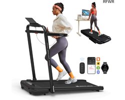 RFWR® Opvouwbare 3-in-1 Loopband voor Thuis en Kantoor 2,5 PK - Draagbare Loopmachine met Afstandsbediening en LED-display