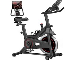 ROBORE CBE20 Hometrainer, 136 kg draagvermogen, stille riemaandrijving, comfortabele zitting en iPad-/fleshouders