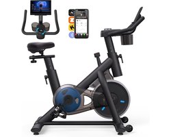 SCH® Hometrainer Fiets - Hometrainers Fitness - Hometrainer - Zwart - 103cm x 21cm x 87cm
