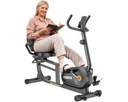 Semi-ligfiets - Magnetische ligfiets - met 8 instelbare weerstandsniveaus - Belastbaarheid 180 kg