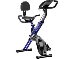 Sensova Hometrainer voor Thuisgebruik en Gym - Opvouwbare Fitness Fietsen met 8 Weerstandsniveaus, Hartslagsensoren en LCD Display - Stille Magnetische Spinningfiets voor Effectieve Cardiotraining en Vetverbranding