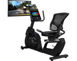 Skandika Cykling P14 ligergometer/ergometer | hometrainer met touchscreen, multimediacomputer, tot 150 kg, Bluetooth, app-verbinding, Kinomap | fitnessfiets voor thuis
