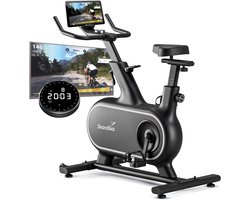 Skandika hometrainer fiets Cykling P12-H - 32 niveaus, magneetrem systeem, 12 kg vliegwiel, appbediening met Kinomap, hometrainer fiets voor thuis | Indoor bike, fitnessfiets, trimfiets