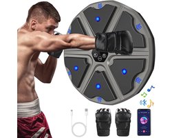 Smart Music Boxing Machine, Intelligent Wall Mounted Boxing Machine for Home, Boxing Trainer, Boxing Training Machine, Adult Boxing Punching Equipment Kids Home Gym (Round -