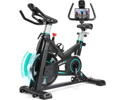 Spinningfiets – Hometrainer – Fitnessfiets – Indoor Bike – Cardiofiets – Verstelbare Magnetische Weerstand – Maximaal Draagvermogen 160 kg – Comfortabele Zitting – Stil En Soepel