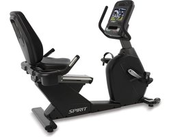 Spirit Fitness CR900TFT (ENT) - Ligfiets hometrainer voor professioneel gebruik - 25.6 cm Touchscreen Display - Extra brede poly-v riem en veeras - MP3 audio aansluiting & luidsprekers, ventilator, walk-thru ontwerp, nylon mesh rugleuning