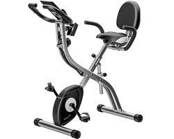 Sportana Hometrainer - Fitness - Fietstrainer - Opvouwbaar met hartslag Sensoren
