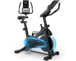 Sportfloww Hometrainer - Fitness Fiets - Spinningfiets - 8KG Vliegwiel -Hartslagmeter - Incl App