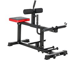 SPORTNOW Kuitspiermachine Staal, Kunstleer 122L x 59B x 94-106H cm Zwart