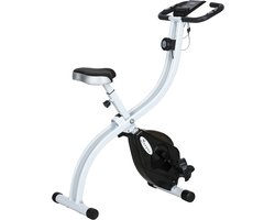 SPORTNOW-Magnetische hometrainer-staal-97x43x110cm-wit