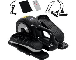 SPORTNOW-Mini-Ellipsentrainer-Stahl, Kunststoff-45L x 38B x 25H cm-Schwarz