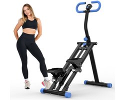 Stair Stepper - Instelbare Weerstand - Vertical Climber - Stair Stepper voor thuistraining - LED-display - Antislip-pedalen - Inklapbaar - Draagvermogen 120 kg - Blauw