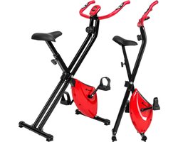 tectake® - Hometrainer fitnessfiets fiets - Ruimtebesparend - Opvouwbaar - Met computer - In hoogte verstelbaar - Met 8 weerstandsniveaus - Homegym
