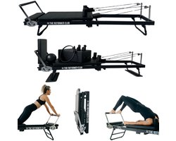 The Reformer Club Inklapbare Pilates Reformer inclusief box, accessories en online instructievideo's