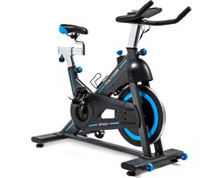 THUNDER® Hometrainer | SPINZO | Robuust en Stil | Bluetooth® | Verstelbaar zadel en stuur | LCD-display | Vliegwiel 18 kg | Transportwielen | Antislip pedalen | Voor thuisgebruik | Tot 135 kg gebruikersgewicht |