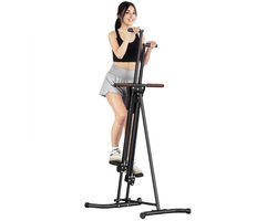 Verticale Klimmer Stepper - Klimtrainer - Opvouwbaar - In Hoogte Verstelbaar Stuur - Volledige Lichaamstraining - Cardio Training - Met Pedalen - Voor Thuis