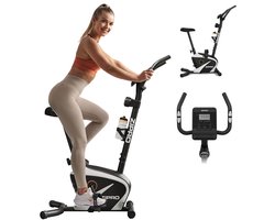 Zipro Beat RS Hometrainer Magnetische Fiets, Hartslagsensoren, Gemakkelijk te transporteren, Antislippedalen, Flessenhouder, Homegym, Stabiele structuur, Max. gebruikersgewicht 120 kg, zwart en wit