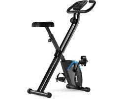 ZIPRO Future X - Opvouwbare Hometrainer - Magnetische Fiets - Vliegwiel 4,5KG - Hartslagsensoren - Gemakkelijk te transporteren - Antislippedalen - Flessenhouder - Homegym - Stabiele structuur - Max. gebruikersgewicht 110 kg - Zwart en Blauw
