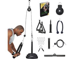 23-delig Kabelsysteem voor Thuis - Krachtstation met 100kg Draagkracht - Trainen met Handgrepen en Verstelbare Mode