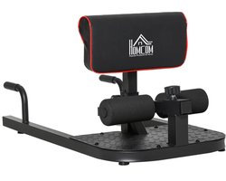 3-in-1 Sissy Squat Trainerr - Beentrainer, Buik- en Bilspiertrainer - Multifunctioneel - Verstelbaar - Ab trainer - Push up Grips - tot 120kg - Staal - 50x97x44,5-56,5 cm - Zwart