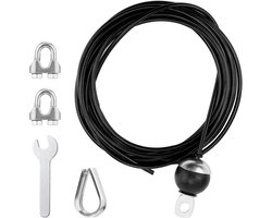 500cm Fitness Katrolkabel, Verstelbare Vervangende Kabels voor Thuisgymnastiek Katrolsysteem Gym Heavy Duty Fitness Staaldraad 5mm Dik voor Katrolmachine Accessoires Thuisgymnastiek