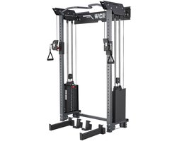 BodyCraft WCR Cable Pulley Wandmontage – verstelbare kabels, gewichtsblokken en optrekstang