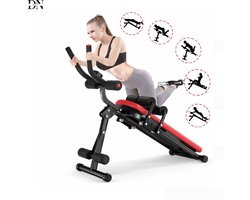 Deniva - Buiktrainer - Buikspiertrainer - Opvouwbare buikspierapparaat - Fitnessbank - Verstelbaar - LCD Scherm - Max. 150 kg