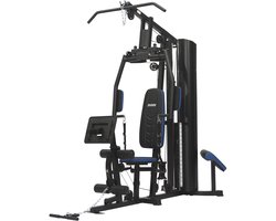 DIONE HG6 - Krachtstation - Homegym - Met Legpress - Inclusief 80kg gewichten