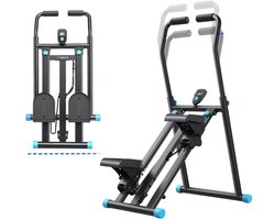 DoneMore® - verticale trapklimmer - cardio fitness apparaat - opvouwbaar - full body training - zwart - 97 × 56 × 131 cm - 12 kg
