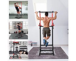 ElevateCommerce – Pull Up Bar Power Tower | Optrekstang & Dip Station – 200kg Draagkracht – Multifunctioneel Trainingsstation voor Thuis Fitness & Krachttraining