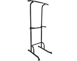 Fitby Pull Up Station - Krachtstation - Pull Up Bar - Dip Station - Optrekstang - Home gym - Fitness - Hoogte Verstelbaar - Zwart
