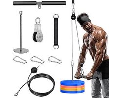 Fitness Cable LAT Pulley System, Katrol Systeem Apparatuur Voor Thuis – Lat Pulldown Pulley Cable System Cable Machine Fitness Apparaten Met Grip Pulley Set Gym Tricep Rope Stang Voor Home Gym