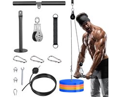 Fitness Kabel Lat Pulley Accessoires - Thuis Fitness Kabelsysteem voor LAT Pulldown Biceps Triceps Schouder Rug Buik