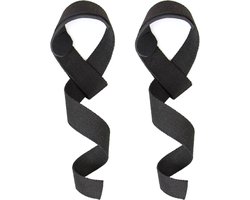 FitwithEmmy - Lifting Straps - Per Twee stuks - zwart - zware deadlifts - fitness - lifting hooks - powerlifting - 1 paar