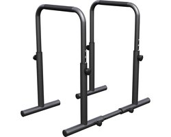 Gorilla Sports Dip Bars – Verstelbare Hoogte – Belastbaar tot 500 kg – Push up stand bar - Parallettes – Zwart