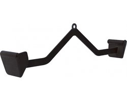 Gorilla Sports Lattrekstang Zwart - Rubber Coating - handgreep - Anti-slip