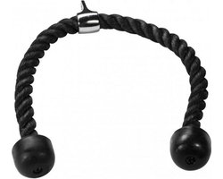 Gorilla Sports Triceps Touw - 85 cm - Nylon - Chromen Koppeling