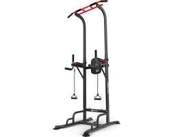 Hop Sport HS-1016K – Krachtstation – Power Tower met Dipstation – Verstelbare Pull-up Bar – Incl. Expanders
