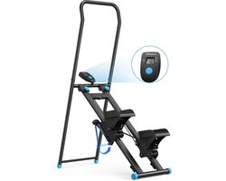 JerMore® - verticale trapklimmer - cardio fitness apparaat - opvouwbaar - full body training - zwart - 133 x 56 x 86 cm - 12 kg