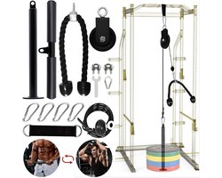 Kabel Katrol Systeem voor Krachttraining - Fitness Set voor Thuisgebruik - Biceps, Triceps en Rug Oefeningen