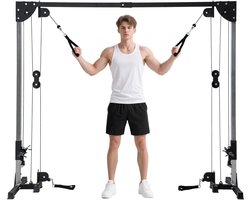 Krachtstation Kabel Crossover voor Thuis Gym - Dubbele Katrol met Aanpasbare Gewichten