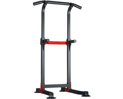 KRACHTSTATION Power Tower Dip Station Pull Up Bar - Multifunctioneel Home Gym Apparatuur met Verstelbare Hoogte en Antislip Voetkussens - Capaciteit 150 kg, Krachttraining Fitness EASY_BIG