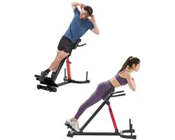 Lynly - back extension machine apparaat onderrug tot 155kg low back ability - hyperextension rugtrainer - Hyperextensie bank