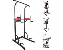 Mobiclinic MultiFit - Pull up station - Krachtstation - Dip station - Pull Up Bars - Volledige training - Verstelbare rugleuning - Stevig - Staal - Tot 100 kg - Zwart