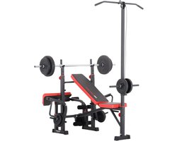 Multifunctioneel Halterbank Krachtstation met Halterset en Gewichten tot 150 kg