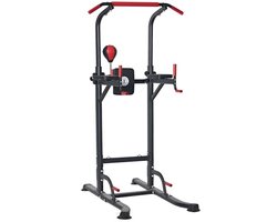 Multifunctioneel Krachtstation met Dipstation en Optrekstang - In hoogte verstelbaar (188-230 cm)