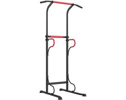 Multifunctioneel Trainingsstation - Power Toren - Dip Station met Optrekstang & Zuignappen - Pull Up Station - In hoogte verstelbare - Krachtstations - Homegym - Fitnessstation - Thuisgym - Thuis Fitness & Krachttraining